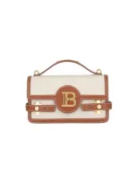 Balmain B-buzz 24 Handbag In Brown