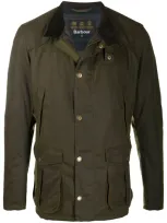 Barbour Leaawa Wax Jacket In Green