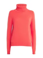 Begg X Co Cashmere Hepburn Rollneck Sweater In Orange