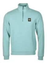 Belstaff Quarter Zip Sweatshirt Oil Blue