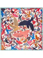 Bimba Y Lola Bugs And Birds Scarf In Pink