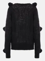 Blumarine Kimono Sweater In Schwarz