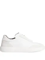 Brioni Leather Low-top Sneakers In White