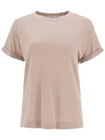 Brunello Cucinelli Top In Maglia Sparkling In Pink