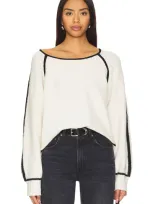 Central Park West Billie Raglan Sweater In Ivory