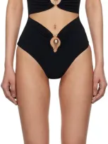 Christopher Esber Black Pierced Orbit Swimsuit