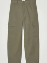 Cos Cotton Cargo Trousers In Green