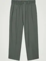 Cos Tapered Elasticated Trousers In Green