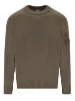 C.p. Company Walnut Crewneck Jumper In Green