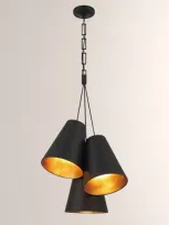 Crystorama Brian Patrick Flynn Alston 3-light Chandelier In Black