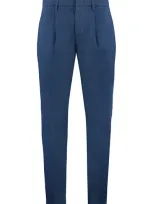 Dondup Ralp Cotton Chino Trousers In Blue