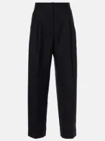 Dries Van Noten High-rise Wool Wide-leg Pants In Black