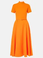 Emilia Wickstead Camilla Midi Dress In Orange