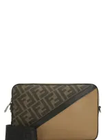 Fendi Men's  Diagonal Camera Case Bag In Brown