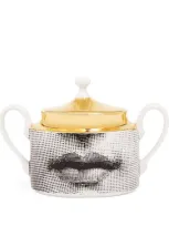 Fornasetti Tema E Variazioni Sugar Bowl In White