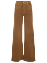 Frame Le Slim Palazzo Corduroy Trousers In Brown