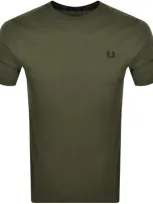 Fred Perry Crew Neck T Shirt Green