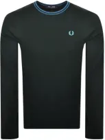 Fred Perry Twin Tipped Long Sleeved T Shirt Green