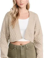 Free People Marlowe Cardigan Feather Grey In Multi