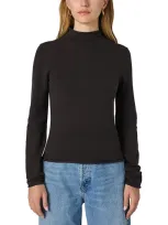 French Connection Mock Neck Sweater In Brown