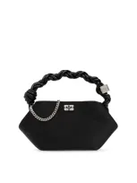 Ganni Handbag With Logo In Black