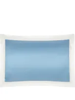 Gingerlily Silk Boudoir Pillowcase In Blue