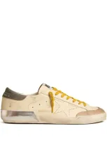 Golden Goose Super-star Penstar Perforated Star Leather Sneakers In White