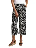 Hobbs London Eve Cropped Pants In Black Cream