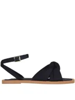 Iblues Dedalo Fabric Sandals In Black