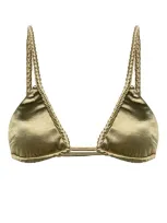 Isa Boulder Chain Bikini Top In Green