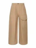 Jw Anderson Cargo Trousers With Oversized Pocket In Neutrals