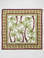 Kim Seybert Oasis Napkin In Ivory/green/brown