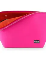 Kusshi Vacationer Makeup Bag In Bubblegum Pink/orange