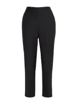 Laura Pitharas Wool Hem-split Trousers In Black