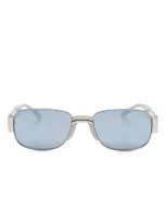 Linda Farrow Rectangle-frame Sunglasses In Metallic