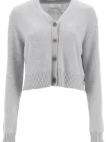 Lisa Yang Cardigan Cropped In Cashmere 'marion' In Gray