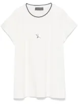 Lorena Antoniazzi Glitter-star T-shirt In White