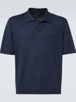 Loro Piana Cool Silk, Cashmere, And Linen Polo Shirt In Blue