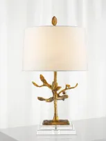 Lucas + Mckearn Audubon Park Table Lamp In Distressed Gold