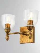 Lucas + Mckearn Felice 2-light Bath Vanity Light In Gold