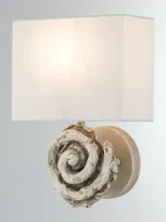 Lucas + Mckearn Swirl Large Sconce In Bone In Bone White