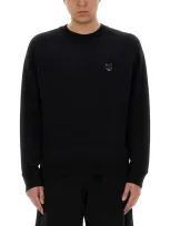 Maison Kitsuné Fox Head Sweatshirt In Black