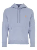 Maison Kitsuné Chillax Fox Hooded Sweatshirt In Light Blue