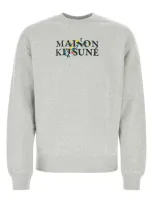 Maison Kitsuné Melange Grey Cotton Sweatshirt