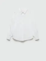 Mango Kids' Button-down Collar Shirt White