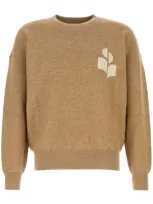 Marant Atley Logo Sweater In Brown