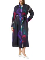 Marina Rinaldi Plus Size Pontile Abstract-print Shirtdress In Black