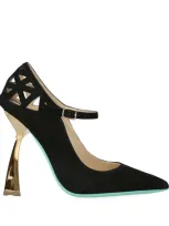 Marion Ayonote Suede Polaris Mj Pumps 100 In Black