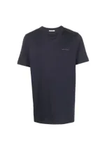 Marni Cotton Logo T-shirt In Black