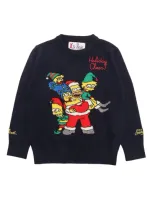 Mc2 Saint Barth Crewneck Jaquard Sweater In Multi